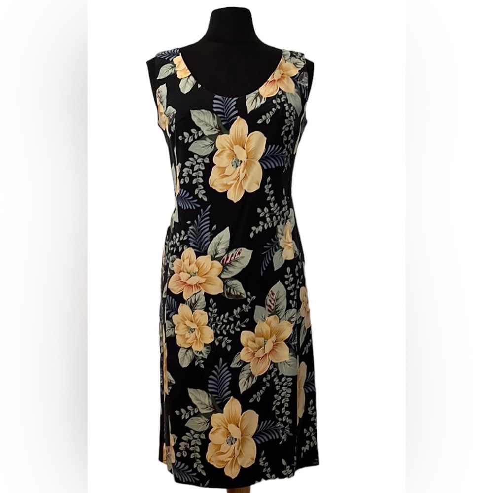 Vintage Hawaiian Style 100% Silk Tehama Dress